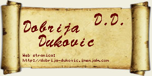 Dobrija Duković vizit kartica